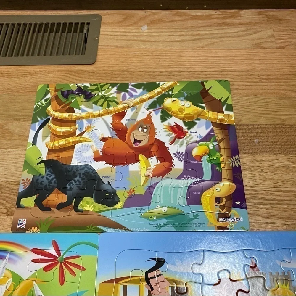 Unicorn Jungle Princess Puzzle Bundle Kids Toy Cinderella Monkey